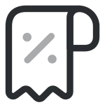 Receipt Discount SVG Icon
